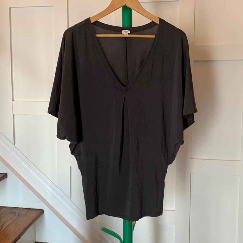 WILFRED V-NECK TOP, XS, Grey